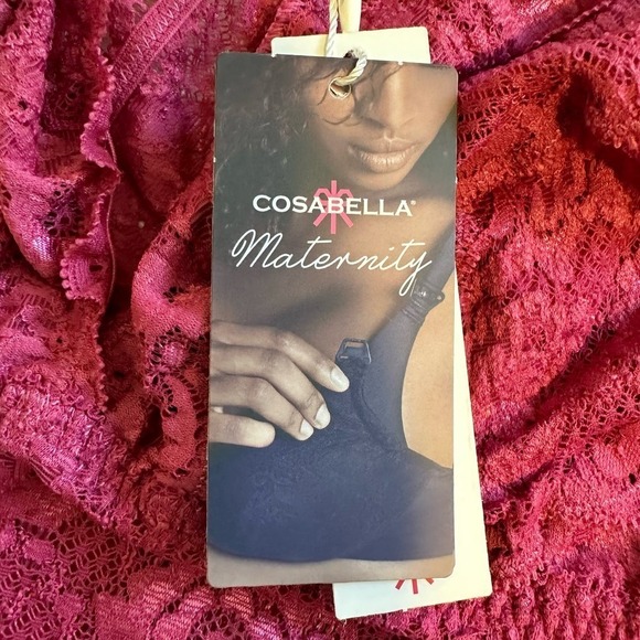 NWT Cosabella Plum Blossom Maternity Girlie Racerback Bralette Large - Picture 7 of 10